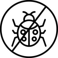 No Bugs Line Icon Design vector