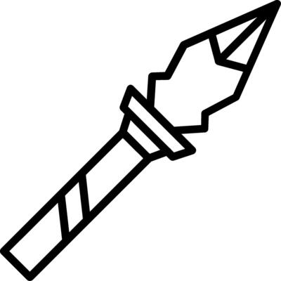 Spear Line Icon Design