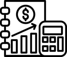 Accounting Line Icon Design vector