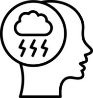Brainstorm Line Icon Design vector