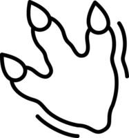 Footprint Line Icon Design vector