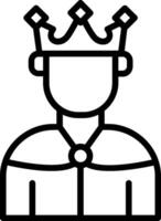 King Line Icon Design vector