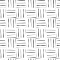 Seamless doodle pattern. Simple vertical and horizontal lines. Isolated black contour on a white background. Endless geometric ornament. Suitable for print, papers, web design, backgrounds, textile vector