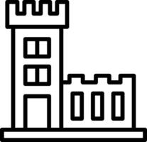 Belem Tower Line Icon Design vector
