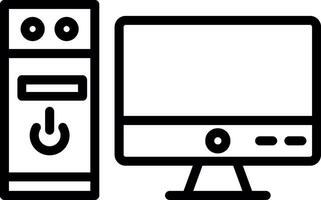 Computer Line Icon Design vector