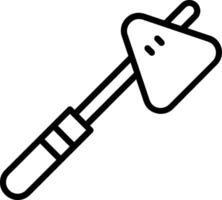 Reflex Hammer Line Icon Design vector
