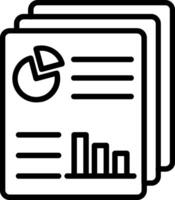 Report Line Icon Design vector