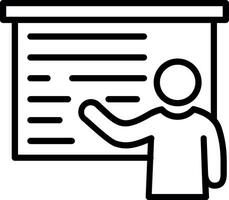 Teaching Line Icon Design vector