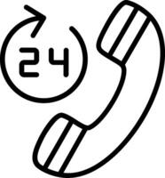 24 Hours Line Icon Design vector