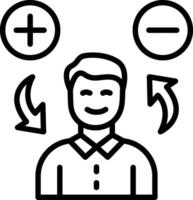 Attitude Line Icon Design vector