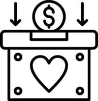 Box Line Icon Design vector