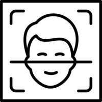 Face Scan Line Icon Design vector