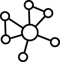 Molecule Line Icon Design vector