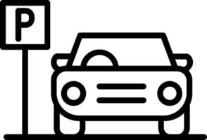 Parking free Line Icon Design vector