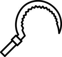 Sickle Line Icon Design vector