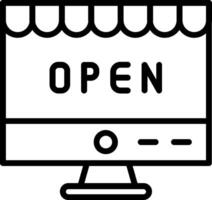 Open Line Icon Design vector
