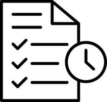 Task Line Icon Design vector