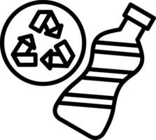 Reusable Bottle Line Icon Design vector