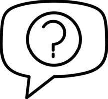 Question Line Icon Design vector