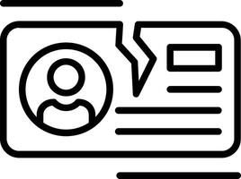 Id Card Line Icon Design vector