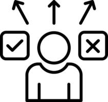 Decide Line Icon Design vector