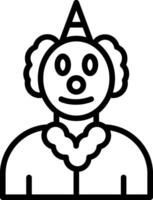 Clown Line Icon Design vector