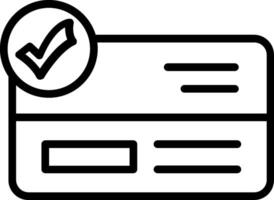 Credit Card Line Icon Design vector