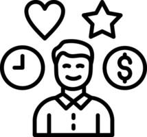 Expectations Line Icon Design vector
