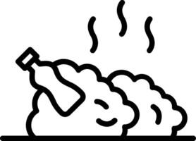Garbage Line Icon Design vector