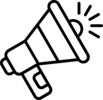 Announcement Line Icon Design vector