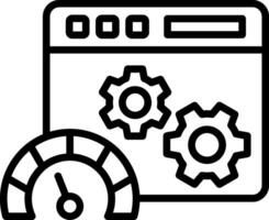 Web page speed test Line Icon Design vector