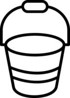 Bucket Line Icon Design vector