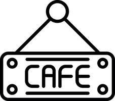 Cafe Line Icon Design vector