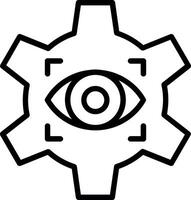 Vision Line Icon Design vector