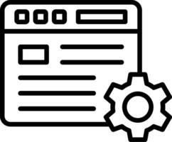 Website Line Icon Design vector