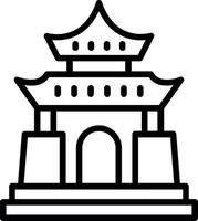 Chiang Kai Shek Line Icon Design vector