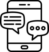 Mobile Line Icon Design vector