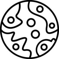 Mars Line Icon Design vector