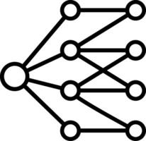 Neural Network Line Icon Design vector