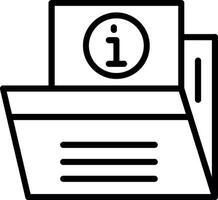 Folder Line Icon Design vector