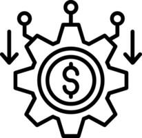 Cost Line Icon Design vector