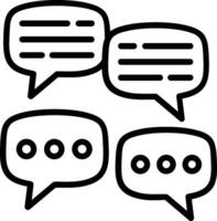 Comments Line Icon Design vector