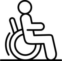 Disability Line Icon Design vector