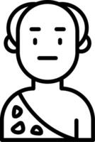 Old Man Line Icon Design vector