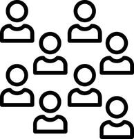 Population Line Icon Design vector