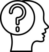 Questions Line Icon Design vector