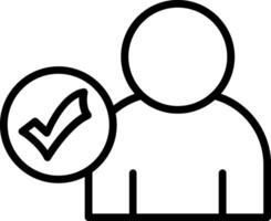 Verified User Line Icon Design vector