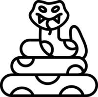 Anaconda Line Icon Design vector