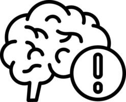 Brain Disorder Line Icon Design vector
