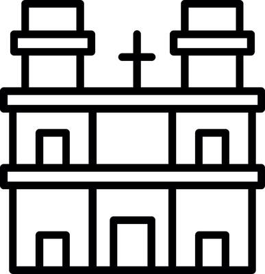 Notre Dame Line Icon Design